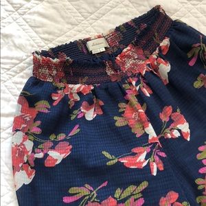 Flowing flower pants with built in shorts